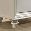 NicBex Nightstand with 2 Drawers,1pc Side Table with Pull Handle and Solid Wood Frame,Bedside Table for Bedroom,Living Room,White/Silver - 4 of 4