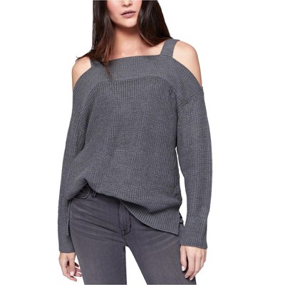 Sanctuary Clothing Womens Amelie Cold Shoulder Pullover Sweater
