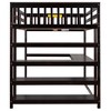 CAVINAS Twin Size Loft Bed with Desk Modern Pine Bed Frame with 4-layer Storage Shelf and Ladder for Bedroom - 4 of 4