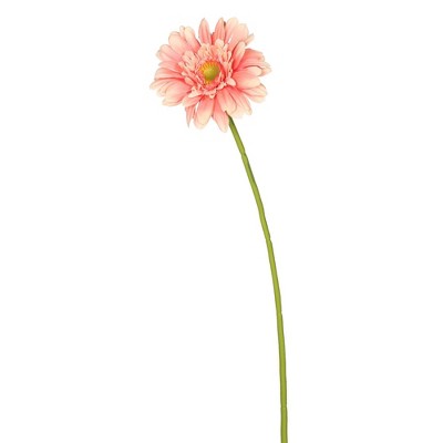 Artificial (Pk/6) Gerbera Daisy (21") Light Pink - Vickerman