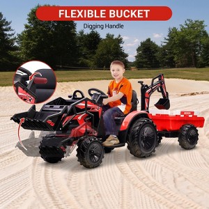 24V Kids Ride on Electric Off-Road Motorcycle,250W Motor 13.6MPH Fast Speed Dirt Bike Motocross,Leather Seat,Twist Grip Throttle,Metal Suspension - 1 of 4