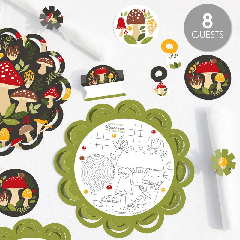 Big Dot of Happiness Wild Mushrooms - Red Toadstool Happy Birthday Party Supplies Kit - Ready to Party Pack - 8 Guests, 2 of 7