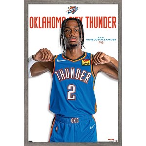 Trends International NBA Oklahoma City Thunder - Shai Gilgeous-Alexander 23 Framed Wall Poster Prints - 1 of 4