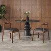 SEVOBAL Dining Chairs Set of 2 Mid Century Modern Kitchen Room Chairs for Dining Room Dining Table Chairs with Solid Wood Legs, Brown, 54"*56"*76" - 2 of 4