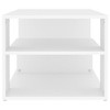 vidaXL Coffee Table White Engineered Wood Side Sofa Tea Couch Table Furniture - 4 of 4