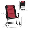 PAGED Outdoor Rocking Chair Set Foldable Beach Chairs with Steel Frame for Porch, Beach, Picnics, Balcony - 4 of 4