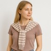 Anna-Kaci Women's Striped Knit Shoulder Sweater Accessory with Soft Lightweight Fabric 33.5x9.8 inches - 3 of 4