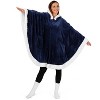 PAVILIA Angel Wrap Hooded Blanket for Women Adult, Wearable Cozy Wrap Throw Fleece Shawl Cape - 2 of 4
