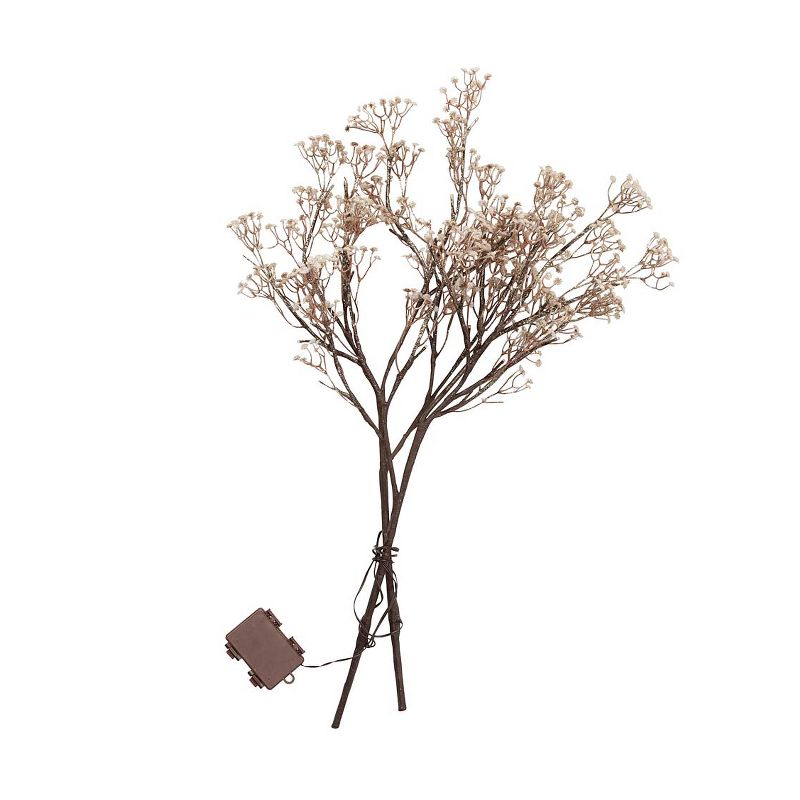 Plow & Hearth Indoor/Outdoor Lighted Baby's Breath Branches, Set of 2, 1 of 2