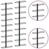 vidaXL Wall-mounted Wine Racks for 18 Bottles 2 pcs Black Iron - 4 of 4