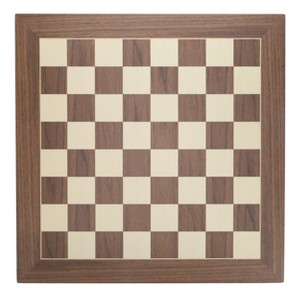 WE Games Deluxe Walnut and Sycamore Wooden Chess Board - 21.75 inches - 1 of 4
