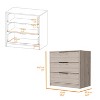 Sapphtopaz 3-Drawer Dresser for Bedroom Superior Top Drawers Cabinet Chest of Drawers Closet Organizers and Storage for Hallway, Living Room - 4 of 4