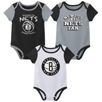NBA Brooklyn Nets Infant Boys' 3pk Bodysuit Set