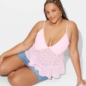 Women's Chiffon Peplum V-Neck Tank Top - Wild Fable™ - 1 of 3