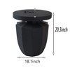 NicBex Modern Terrazzo-Style Outdoor Side Table, Multi-Use Patio End Table & Garden Stool, Hourglass-inspired Geometric Design Garden Conner Table - 2 of 4