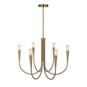 Artcraft Lighting Bronte 6 - Light Chandelier in  Brass - 1 of 4
