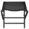 vidaXL Folding Footstool Black Aluminum and Textilene - 3 of 4