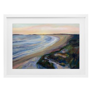 Stupell Industries Morning Stroll Shore Framed Print Under Glass - 1 of 4
