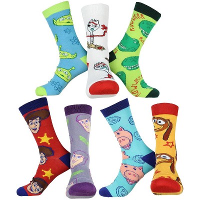 Disney Toy Story Multi-character Adult 7-pack Crew Socks Multicoloured ...