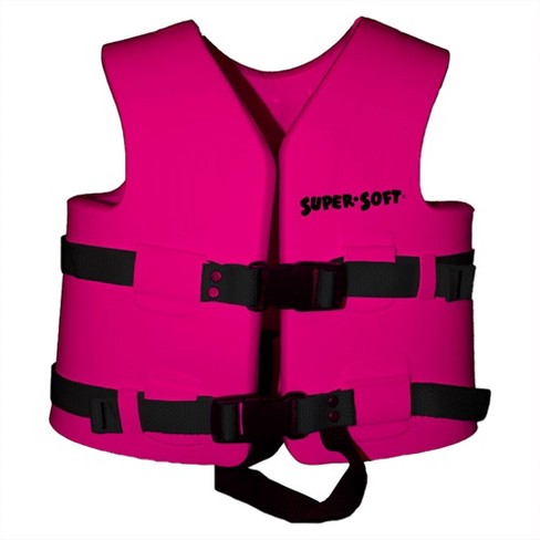 Trc Recreation Super Soft Child Size Xs Life Jacket Uscg Approved Vinyl  Coated Foam Swim Vest For Kids Swimming Pool And Beach Gear, Flamingo Pink  : Target