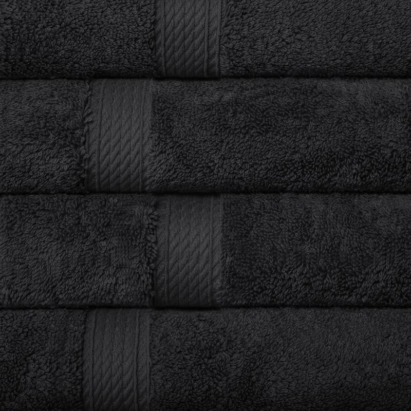 Premium Cotton 800 GSM Heavyweight Plush Luxury 4 Piece Hand Towel Set by Blue Nile Mills, 6 of 10