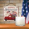 Courtside Market 13.5 oz, 3 Wick Citronella Candle & Truck Patriotic Flower & Flags 10x10 Hanging Artboard Set - 2 of 4