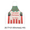 Unique Bargains Christmas Aprons Christmas Celebration in English Linen Red Green Beige White 21.65"x26.77" 1 Pcs - 3 of 4