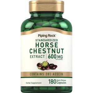 Piping Rock Horse Chestnut 600 mg | 180 Capsules - 1 of 4