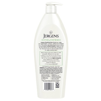 Jergens Soothing Aloe Hand and Body Lotion, Dermatologist Tested, Refreshing with Aloe Vera - 21 fl oz