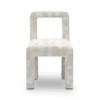 TOV Furniture Hazel Patterned Jacquard Dining Chair in Cream and Beige - 3 of 4
