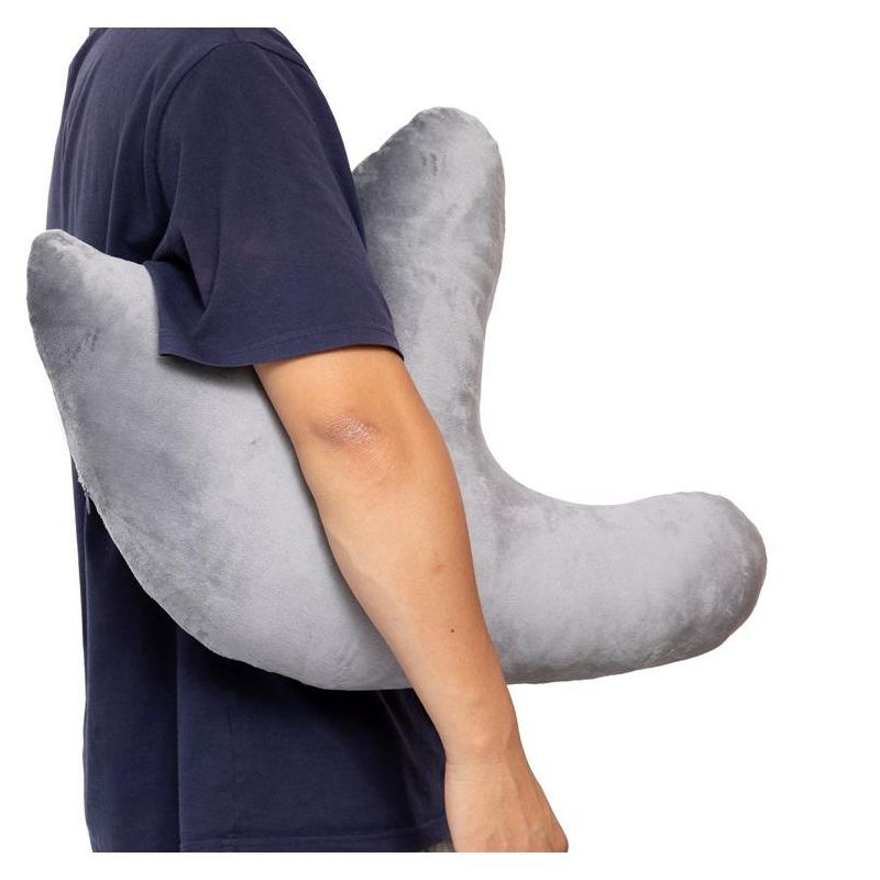 Cheer Collection Shredded Memory Foam Filled Shoulder Support Pillow with Velour Washable Cover, 1 of 9