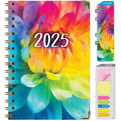 Global Printed Products Hardcover CY 2025 Fashion Planner - 5.5"x8" (Rainbow Petals)