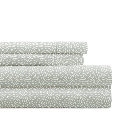 Pattern Bed Sheet Set, Soft Double Brushed Microfiber, 4 Piece, Delicate Details - Becky Cameron
