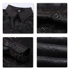 Cloudstyle Mens Floral Rose Print Long Sleeve Dress Shirt for Prom Wedding - 3 of 4