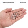Unique Bargains Stainless Steel Seamless Welded DIY O-Ring Buckles 20 Pcs Silver - 4 of 4