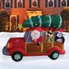 A Holiday Company 8ft Wide Santa's Christmas Woody Van, 5 ft Tall, Multi - 3 of 4