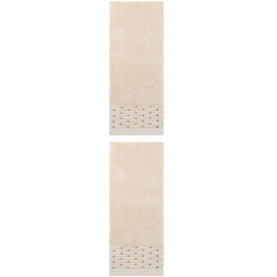 Unique Bargains Embroidery Pattern Cotton Hand Towels for Bathroom 14" x 30"