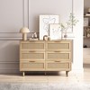 Bella Depot 43.31"6-Drawers Rattan Storage Cabinet - 2 of 4