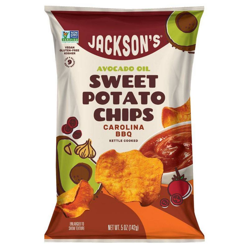 Jackson&#39;s Avocado Oil Sweet Potato Chips - Carolina BBQ 5oz, 1 of 7