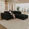 MAYEERTY 39.8" Cloud Sofa Black - 39.8", Corduroy, Double-Layer, No Assembly, DIY for Corner - 3 of 4
