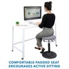 Mount-It! Height Adjustable Standing Desk Stool with Padded Seat & Non-Slip Rubber Base - 2 of 4