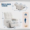 Oversized Recliner Chair, Overstuffed Soft Chenille Swivel Rocker Recliner with Padded Armrests, Comfortable Nursery Rocking Chairs - 2 of 4