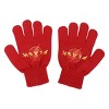 The Flash Logo Youth Red Cuffed Beanie and Gloves Set - 4 of 4