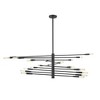 Ascension 20-Light Chrome Chandelier - Contemporary Steel Design, Dimmable, 60" Length - 2 of 4