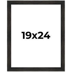 PosterPalooza | 19x24 Wide Barnwood Picture Frame, UV Acrylic, 6 Finishes - Grey, Brown, White, and Black - 1 of 4
