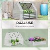 NicBex 6'x 3' Galvanized Raised Garden Bed with Mini PVC Greenhouse Cover Garden Sheds with Roll-Up Windows for Flowers, Fruits, Silver - 4 of 4