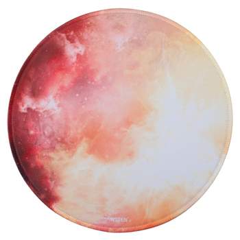Insten Round Mouse Pad Galaxy Space Planet Design, Stitched Edges, Non Slip Rubber Base, Smooth Surface Mat (7.9" x 7.9")