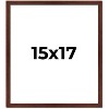 PosterPalooza | Classic Modern Brown Picture Frame - UV Acrylic, Foam Board Backing, Hanging Hardware - 2 of 4