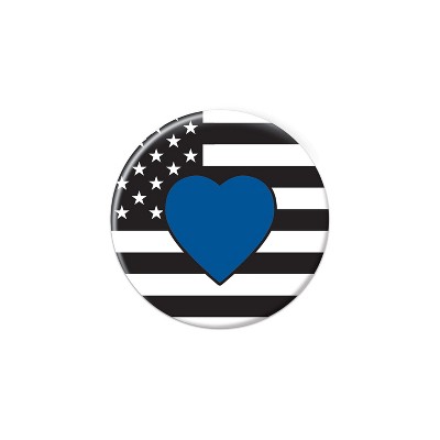 Beistle Blue Heart Button, 2", (6/Pkg) Multicolored