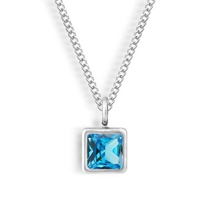 EVRY JEWELS WATERPROOF Gold or Silver Plated Faye Birthstone Necklace - 1 of 2